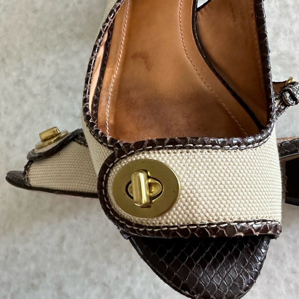 Coach size 9 made in Italy woman shoes - Picture 2 of 7